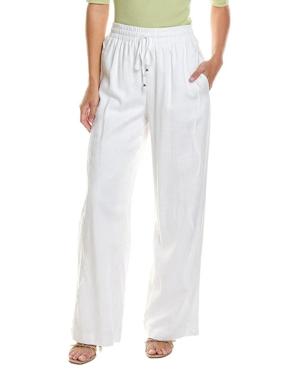 Cece Women's Straight-Leg Pants White Size M 3793